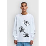 Rvca AF Birds Majica z dolgimi rokavi white Cene