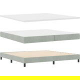 vidaXL Box Spring Krevet s Madracem Svjetlosiva 200x200 cm Baršun | shoptok.hr