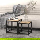 vidaXL Čajna mizica 2 kosa MDF sonoma hrast | Shoptok.si