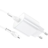 hoco. polnilec N22 Jetta PD 25W Type C s kablom Type C - Lightning - bel | Shoptok.si