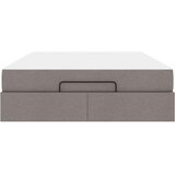  Konstrukcija postelje s shranjevanjem Taupe 160 x 200 cm blago | Shoptok.si