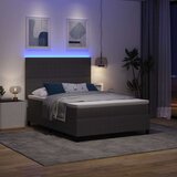  LED Box Spring Krevet Svijetlo siva i bijela. 160 x 200 cm | shoptok.hr