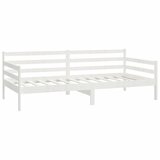  Dnevni ležaj s madracem 90 x 200 cm bijeli od masivne borovine | Eponuda.com