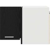 vidaXL Viseča omarica s polico Riga Črni hrast in bela 57 x 57 x 40 cm | Shoptok.si