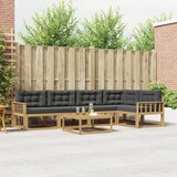  Set vanjskih sofa 6 kom. Bijela i antracit Poliester | shoptok.hr