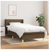 vidaXL Krevet s oprugama i madracem tamnosmeđi 90 x 190 cm od tkanine Cijene