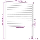  Uzglavlje za krevet 106 x 4 x 100 cm od masivne borovine | Eponuda.ba