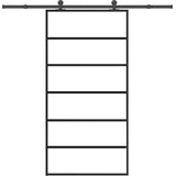  Klizna vrata s okovom 102x205 cm ESG staklo i aluminij | shoptok.hr