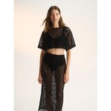 Reserved - Rupičasta maxi suknja - crno | shoptok.hr