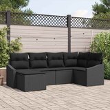  Vrtni set za objed s jastukom s pohranom 6 pcs Crna | shoptok.hr