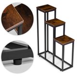 ModernHome loft stalak za cvijeće za dekoraciju, s 3 police crni | shoptok.hr