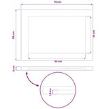  Pravokutni stolni vrh 70 x 50 x 3 cm Pravokutni - Bijela 90 x 55 x 3 5 cm Pravokutno | shoptok.hr