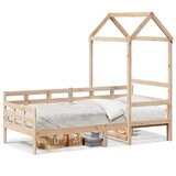  The Living Store Dnevna postelja s streho 90x200 cm trdna borovina - Dnevna Postelja, (21495728) | Shoptok.si