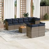 vidaXL 9-dijelni set vrtnih sofa od poliratana s jastucima sivi | shoptok.hr