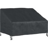 vidaXL Pokrivač za vrtnu klupu Crna 130 x 95 x 40 / 80 cm 420D tkanina | shoptok.hr