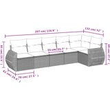  6-dijelni set vrtnih sofa od poliratana s jastucima svjetlosivi | shoptok.hr