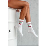 Milena Women's Socks CHERRIES White | Shoptok.si