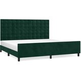  Okvir za krevet bez madraca tamnozeleni 200x200 cm baršunasti | shoptok.hr