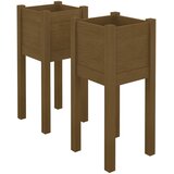  Vrtne sadilice 2 kom boja meda 31x31x70 cm od masivne borovine | shoptok.hr