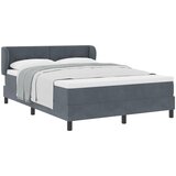 vidaXL Box Spring postelja z vzmetnico temno siva 140x190 cm žamet Cene