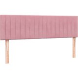  Box spring postelja z vzmetnico roza 140x210 cm žamet, (21792501) | Shoptok.si