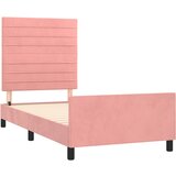  Okvir za krevet s uzglavljem ružičasti 80x200 cm baršunasti | shoptok.hr