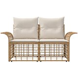  Vanjski loveseat 2 kom. 2-sjedalo Prirodna i krema bijela | Shoptok.si