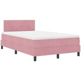 Box Spring Krevet s Madracem Ružičasta 120x200 cm Baršun | shoptok.hr