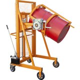 eurokraft pro Naprava za dviganje in nagibanje sodov Liftomat L/M, višina dviga 1100 mm, nosilnost 350 kg, rumeno oranžne barve | Shoptok.si