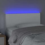 vidaXL LED uzglavlje bijelo 100 x 5 x 78/88 cm od umjetne kože | shoptok.hr