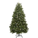 vidaXL Umjetno božićno drvce S LED lampica Zelena 300 cm PVC i metal | shoptok.hr