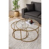 Hanah home belarus 80 - gold, transparent goldtransparent coffee table | ePonuda.com
