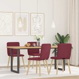 vidaXL Jedilni stoli 4 kosi vinsko rdeče blago, (21822284) | Shoptok.si