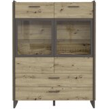 Hom`in Visoka Komoda Flash, Barva Hrasta, Siva | Shoptok.si