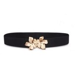 Orsay black women's belt with golden flower - Women