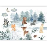  Foto tapeta - Forest Games - Animals in a Forest Painted in Watercolours 250x175 Premium | shoptok.hr
