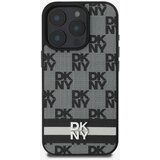 Dkny PU Leather Checkered Pattern and Stripe iPhone 16 Pro Black Ovitek za telefon Vijolična | Shoptok.si