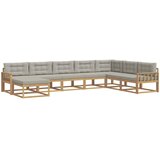  Set vanjskih sofa 8 kom. Bijela i svjetlosiva 406 x 247,5 x 73 cm | shoptok.hr