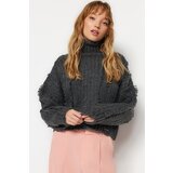 Trendyol Sweater - Gray - Regular fit Cene