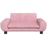  Dječja fotelja ružičasta 70 x 45 x 33 cm baršunasta | shoptok.hr