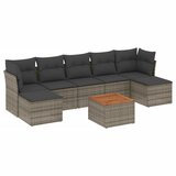  8-dijelni set vrtnih sofa od poliratana s jastucima sivi | shoptok.hr