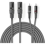 Audio kabal 2x XLR 3PIN na 2x RCA 3m COTH15210GY30