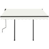  Ročno zložljiva tenda z LED lučkami 3x2,5 m krem, (20728618) | Shoptok.si