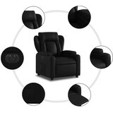  Električni naslonjač od umjetne kože crni | shoptok.hr