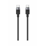 iPEAX KABEL TEXTILE USB-C/USB-C 1,5M, 60W, 3A, USB 2.0 crni