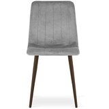 Lava stolica - svijetlosivi baršun / noge od oraha x 2 | shoptok.hr