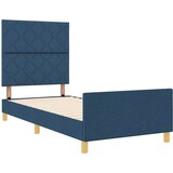  Krevetna konstrukcija s uzglavljem Plava 90 x 200 cm tkanina | shoptok.hr