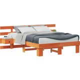  Konstrukcija postelje Rjava 135 x 190 cm Masivno borovo les, (5000127297) | Shoptok.si