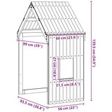 vidaXL Krov za dječji krevet 60 x 99 x 139,5 cm od masivne borovine | shoptok.hr