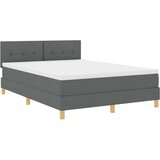  LED Box Spring Krevet Tamno siva 140 x 190 cm tkanina | shoptok.hr